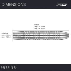 Red Dragon Hell Fire B % 80 Tungsten Çelik Uçlu Dart Oku