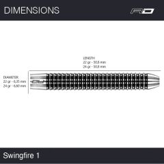 Red Dragon Flightmasters Swingfire 1 % 80 Tungsten Çelik Uçlu Dart Oku