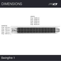 Red Dragon Flightmasters Swingfire 1 % 80 Tungsten Çelik Uçlu Dart Oku