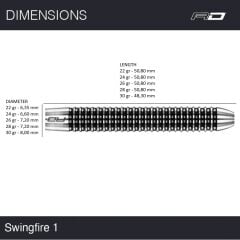 Red Dragon Flightmasters Swingfire 1 % 80 Tungsten Çelik Uçlu Dart Oku