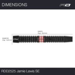 Red Dragon Jamie Lewis SE % 90 Tungsten Plastik Uçlu Dart Oku