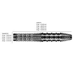 Shot Gnarly Rippah %90 Tungsten Çelik Uçlu Dart Oku