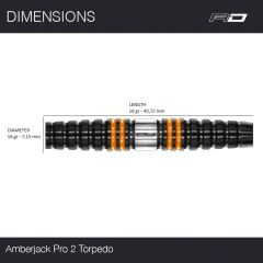 Red Dragon Amberjack Pro % 90 Tungsten Plastik Uçlu Dart Oku