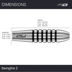 Red Dragon Flightmasters Swingfire 2 % 80 Tungsten Çelik Uçlu Dart Oku