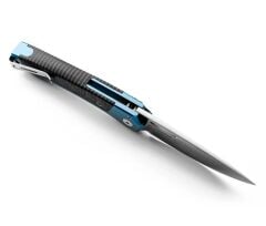 Lionsteel Twain-Blue Titanium / Carbon Fiber Çakı