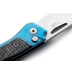 Lionsteel Twain-Blue Titanium / Carbon Fiber Çakı