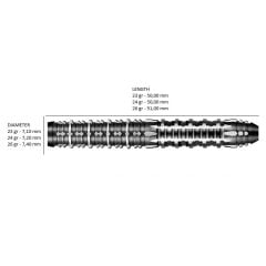 Shot Gnarly Shredda % 90 Tungsten Çelik Uçlu Dart Oku