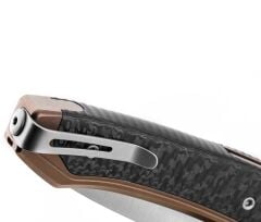 Lionsteel Twain-Bronze Titanium / Carbon Fiber Çakı