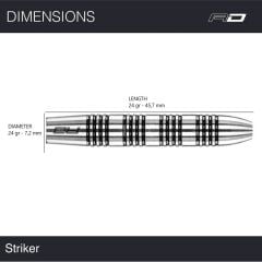 Red Dragon Flightmasters Striker 1 % 80 Tungsten Çelik Uçlu Dart Oku