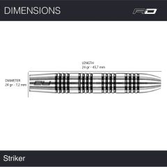 Red Dragon Flightmasters Striker 1 % 80 Tungsten Çelik Uçlu Dart Oku