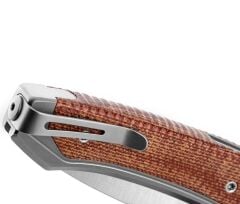 Lionsteel Twain- Gray Titanium / Natural Canvas Çakı