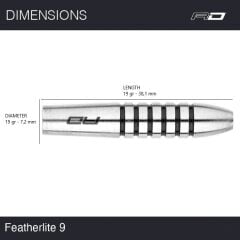 Red Dragon Featherlite 9 % 85 Tungsten Çelik Uçlu Dart Oku