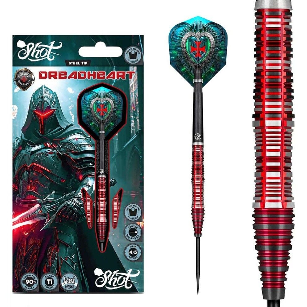 Shot Future Knights Dreadheart % 90 Tungsten Çelik Uçlu Dart Oku