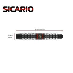 Winmau Sicario Onyx %90 Tungsten 24 gr Çelik Uçlu Dart Oku
