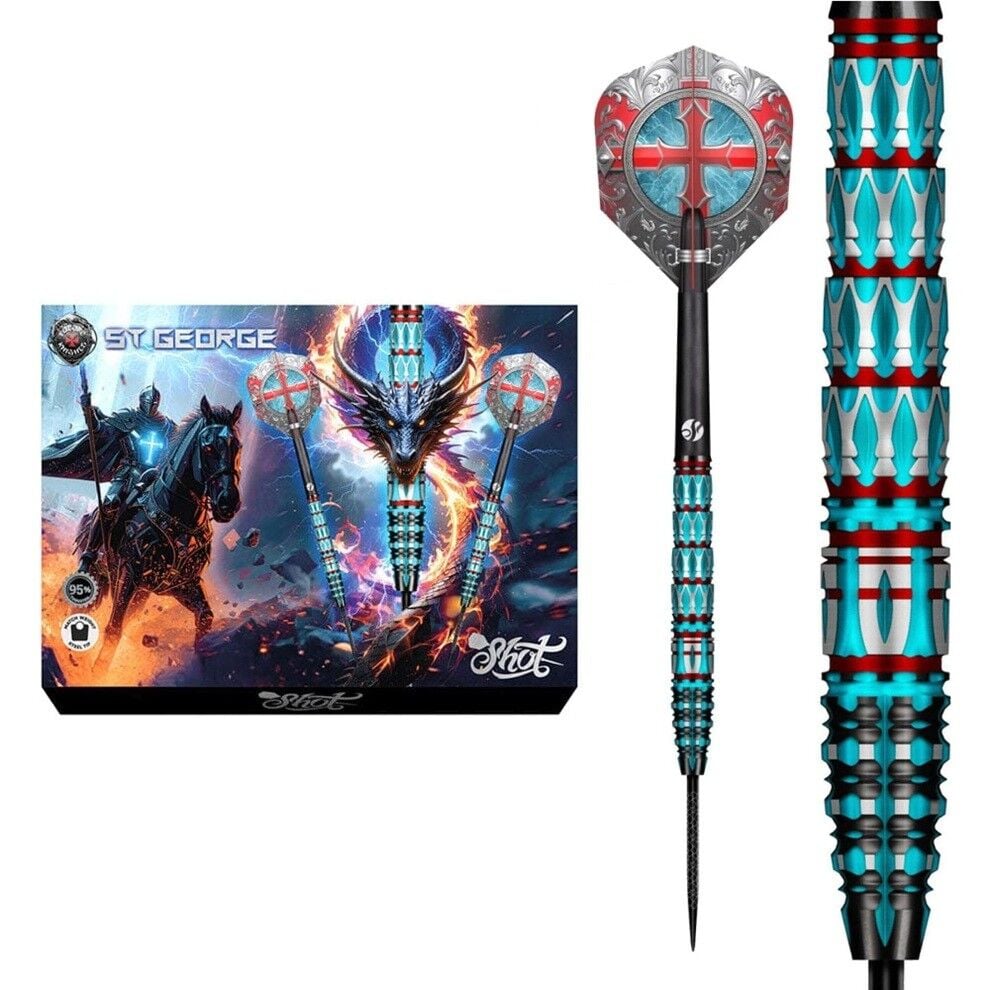 Shot Future Knights St George % 95 Tungsten Çelik Uçlu Dart Oku