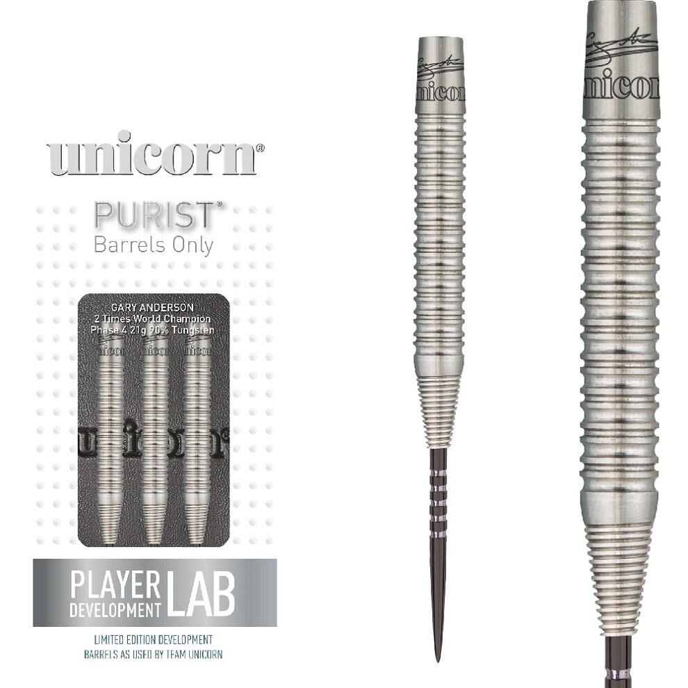 Unicorn Gary Anderson Phase 4 Purist % 90 Tungsten Naturel Çelik Uçlu Dart Oku
