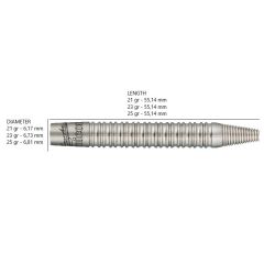 Unicorn Gary Anderson Phase 4 Purist % 90 Tungsten Naturel Çelik Uçlu Dart Oku