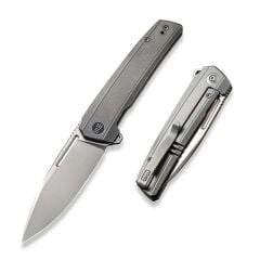 We Knife Speedster Gray Titanium Handle Silver Bead Blasted CPM 20CV Blade Çakı