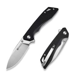 Sencut Stratex Black G10 Handle Satin Finished 9Cr18MoV Blade Çakı