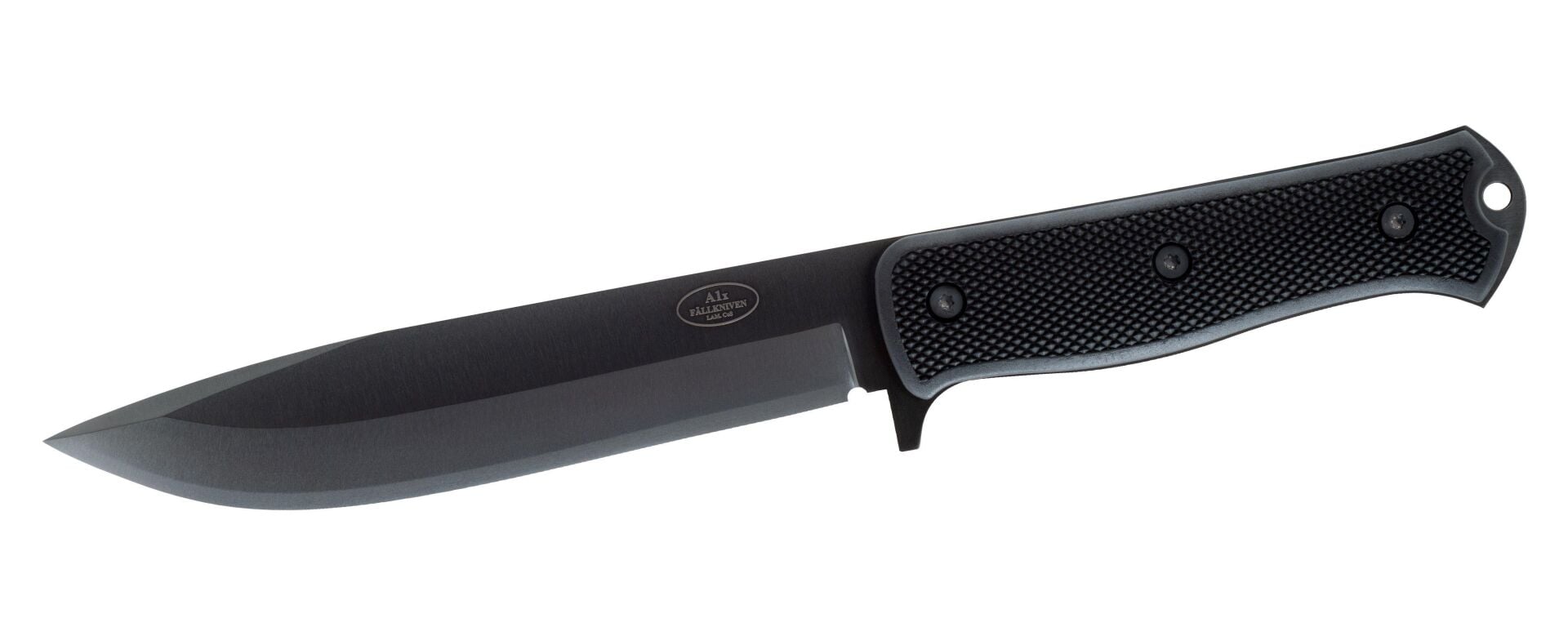 Fallkniven A1xb Army Survival Knife Model X, Black coating ( Tungsten Carbide ) Zytel Kılıflı Bıçak