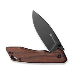 Sencut Stratex Guibourtia Wood Handle Black 9Cr18MoV Blade Çakı