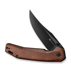 Sencut Vornix Guibourtia Wood Handle Black 9Cr18MoV Blade Çakı