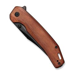 Sencut Vornix Guibourtia Wood Handle Black 9Cr18MoV Blade Çakı