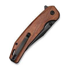 Sencut Vornix Guibourtia Wood Handle Black 9Cr18MoV Blade Çakı