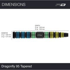 Red Dragon Dragonfly 95 Black Tapered % 95 Tungsten Çelik Uçlu Dart Oku