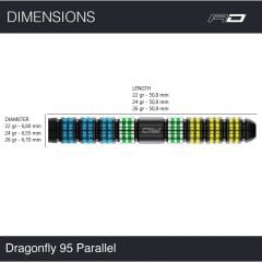 Red Dragon Dragonfly 95 Black Parallel % 95 Tungsten Çelik Uçlu Dart Oku