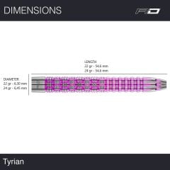Red Dragon Tyrian % 90 Tungsten Çelik Uçlu Dart Oku
