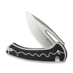 Sencut Squiggy White / Black G10 Handle Satin Finished 9Cr18MoV Blade Çakı
