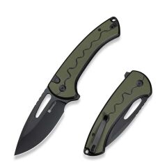 Sencut Squiggy Black / Green G10 Handle Black 9Cr18MoV Blade Çakı