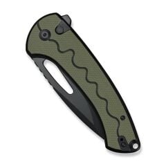 Sencut Squiggy Black / Green G10 Handle Black 9Cr18MoV Blade Çakı