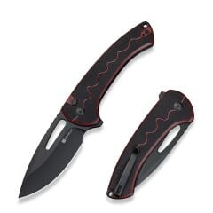 Sencut Squiggy Burgundy / Black G10 Handle Black 9Cr18MoV Blade Çakı