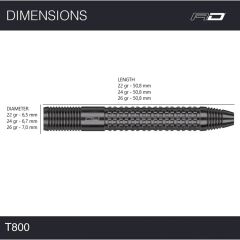 Red Dragon T-800 % 90 Tungsten Çelik Uçlu Dart Oku 22