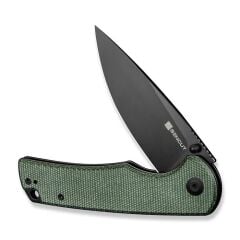 Sencut Praktisk Green Canvas Micarta Handle Black 9Cr18MoV Blade Çakı