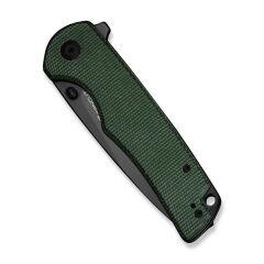 Sencut Praktisk Green Canvas Micarta Handle Black 9Cr18MoV Blade Çakı