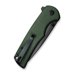 Sencut Praktisk Green Canvas Micarta Handle Black 9Cr18MoV Blade Çakı