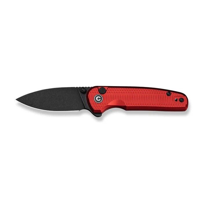 Civivi Mini Shakan Ripple Patterned Red Aluminum Handle Black Stonewashed Nitro-V Blade Çakı