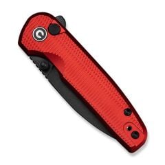 Civivi Mini Shakan Ripple Patterned Red Aluminum Handle Black Stonewashed Nitro-V Blade Çakı