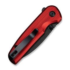 Civivi Mini Shakan Ripple Patterned Red Aluminum Handle Black Stonewashed Nitro-V Blade Çakı