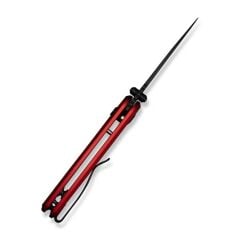 Civivi Mini Shakan Ripple Patterned Red Aluminum Handle Black Stonewashed Nitro-V Blade Çakı