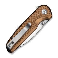 Civivi Mini Shakan Ripple Patterned Coyote Brown Aluminum Handle Satin Finished Nitro-V Blade Çakı