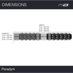 Red Dragon Paradym Parallel % 90 Tungsten Çelik Uçlu Dart Oku