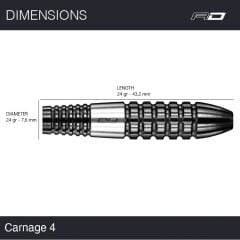 Red Dragon Carnage 4 % 90 Tungsten Çelik Uçlu Dart Oku