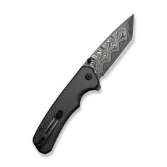 Civivi Brazen Twill Carbon Fiber Overlay On Black G10 Handle Damascus Blade Çakı