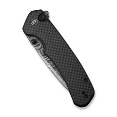 Civivi Brazen Twill Carbon Fiber Overlay On Black G10 Handle Damascus Blade Çakı