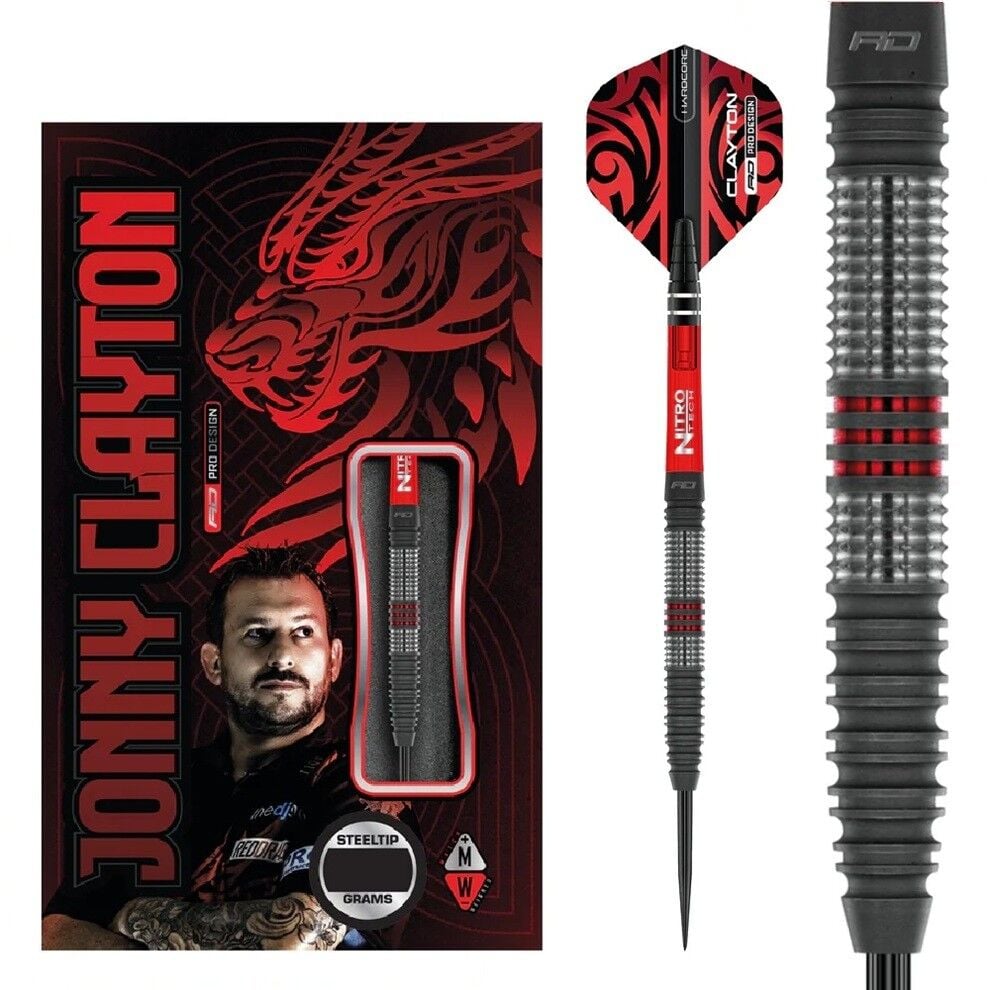 Red Dragon Jonny Clayton Hiraeth % 90 Tungsten Çelik Uçlu Dart Oku