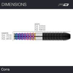 Red Dragon Peter Wright Corra % 90 Tungsten Çelik Uçlu Dart Oku